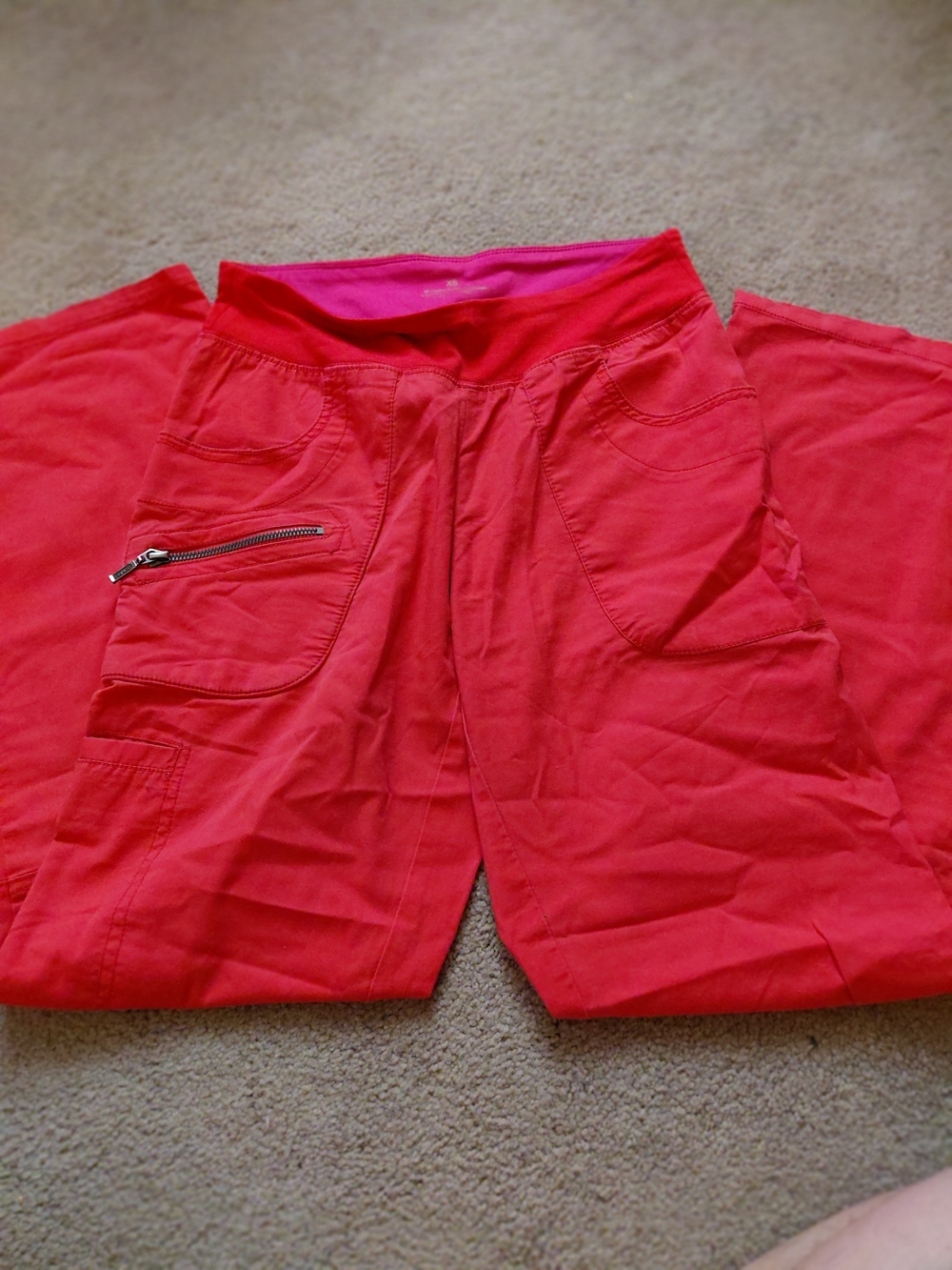 Bright Cargo Pocket Scrub Pants